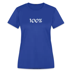 100 % Women's Moisture Wicking Performance T-Shirt up to 2 XL