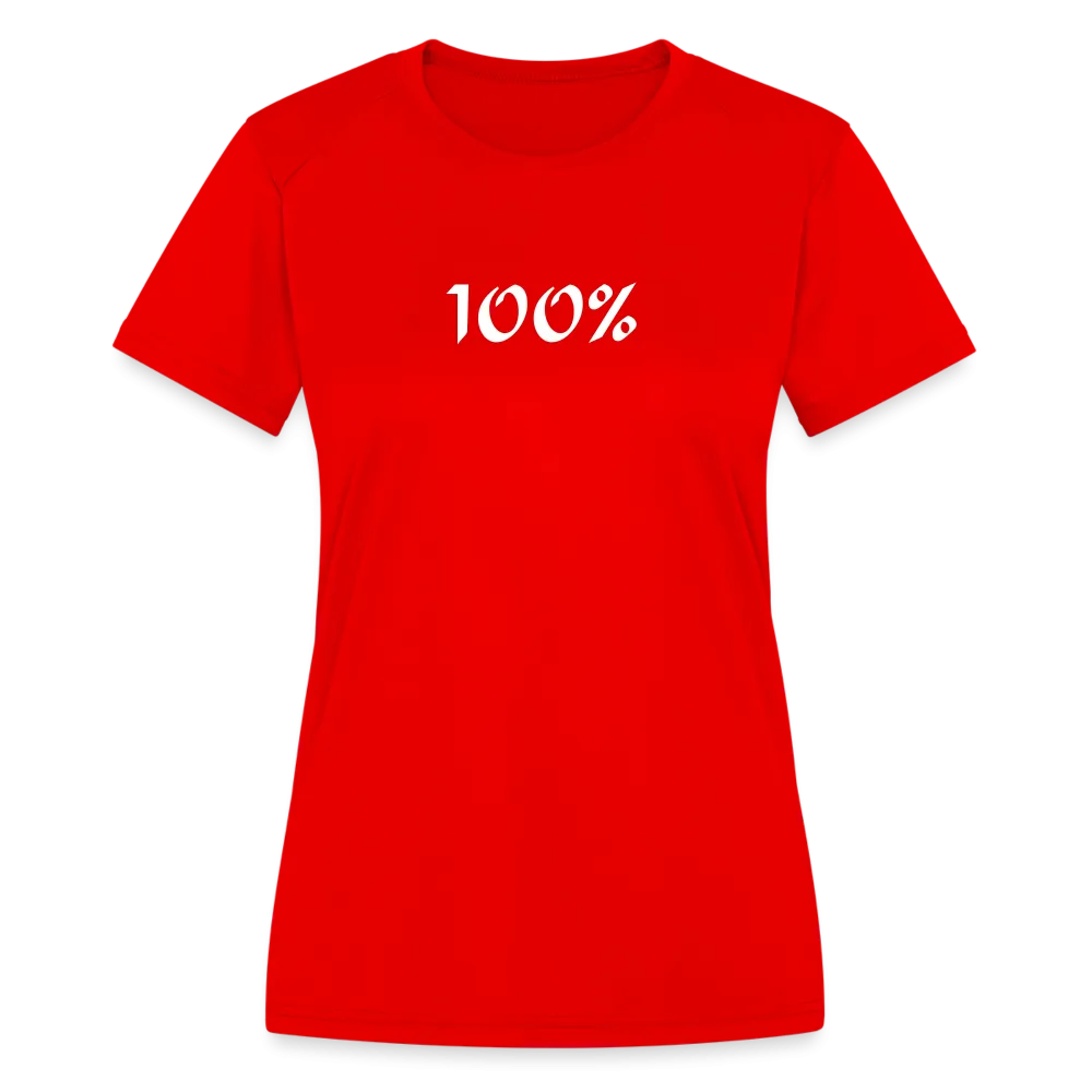 100 % Women's Moisture Wicking Performance T-Shirt up to 2 XL