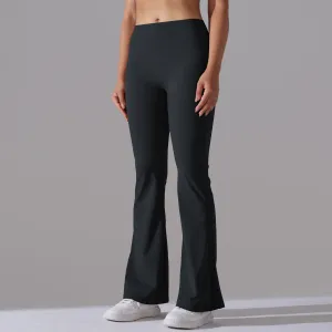 1172 Women T Line Wide Leg Tights Hip Lift Yoga Flare High Waist Casual Fitness