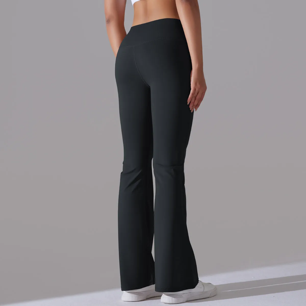 1172 Women T Line Wide Leg Tights Hip Lift Yoga Flare High Waist Casual Fitness