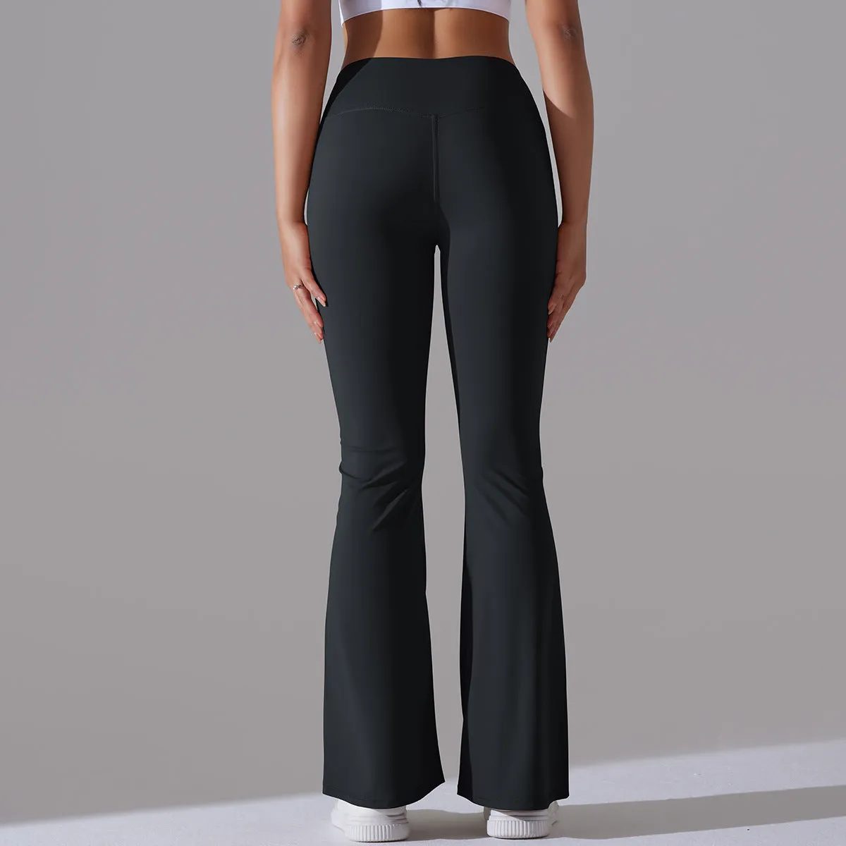 1172 Women T Line Wide Leg Tights Hip Lift Yoga Flare High Waist Casual Fitness