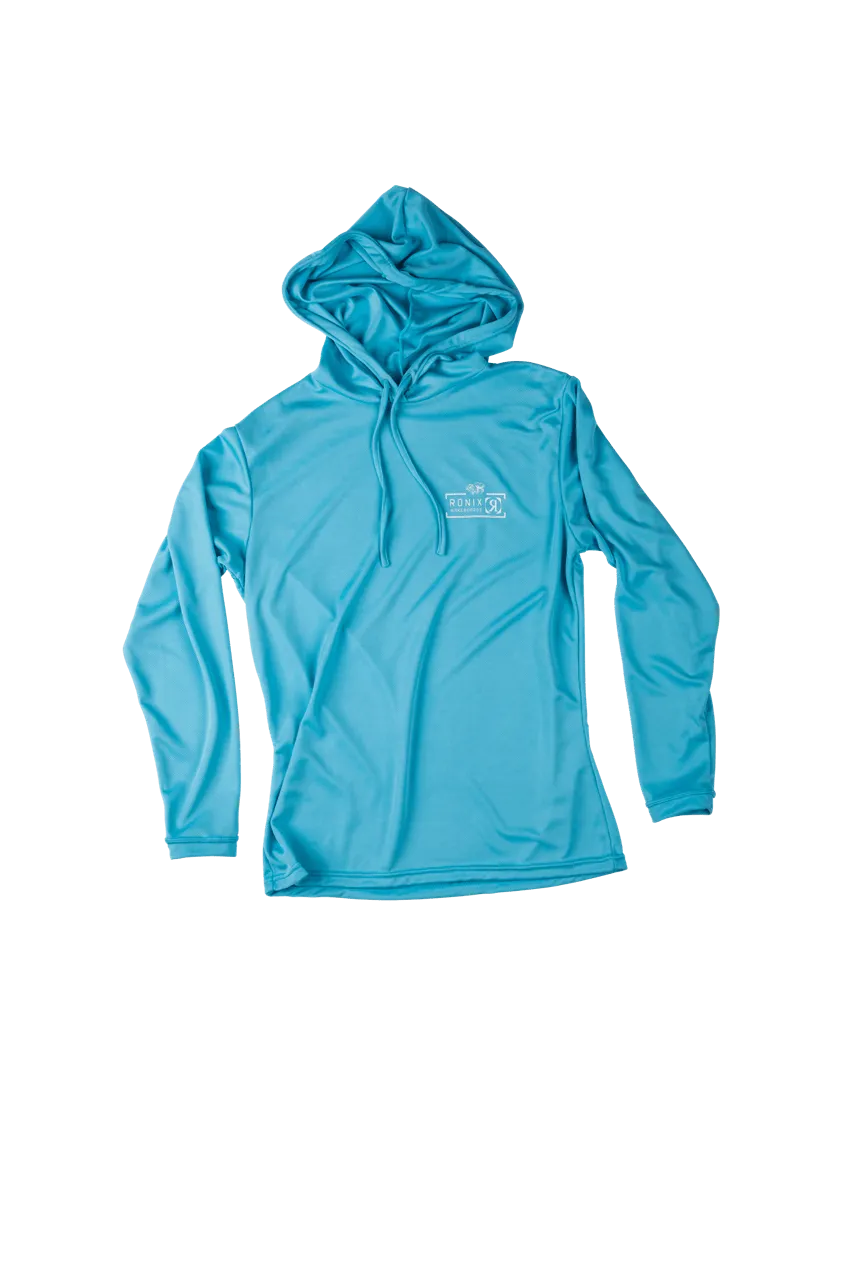 2024 Ronix Womens UV Shade Wick Dry Hoodie - Powder Blue