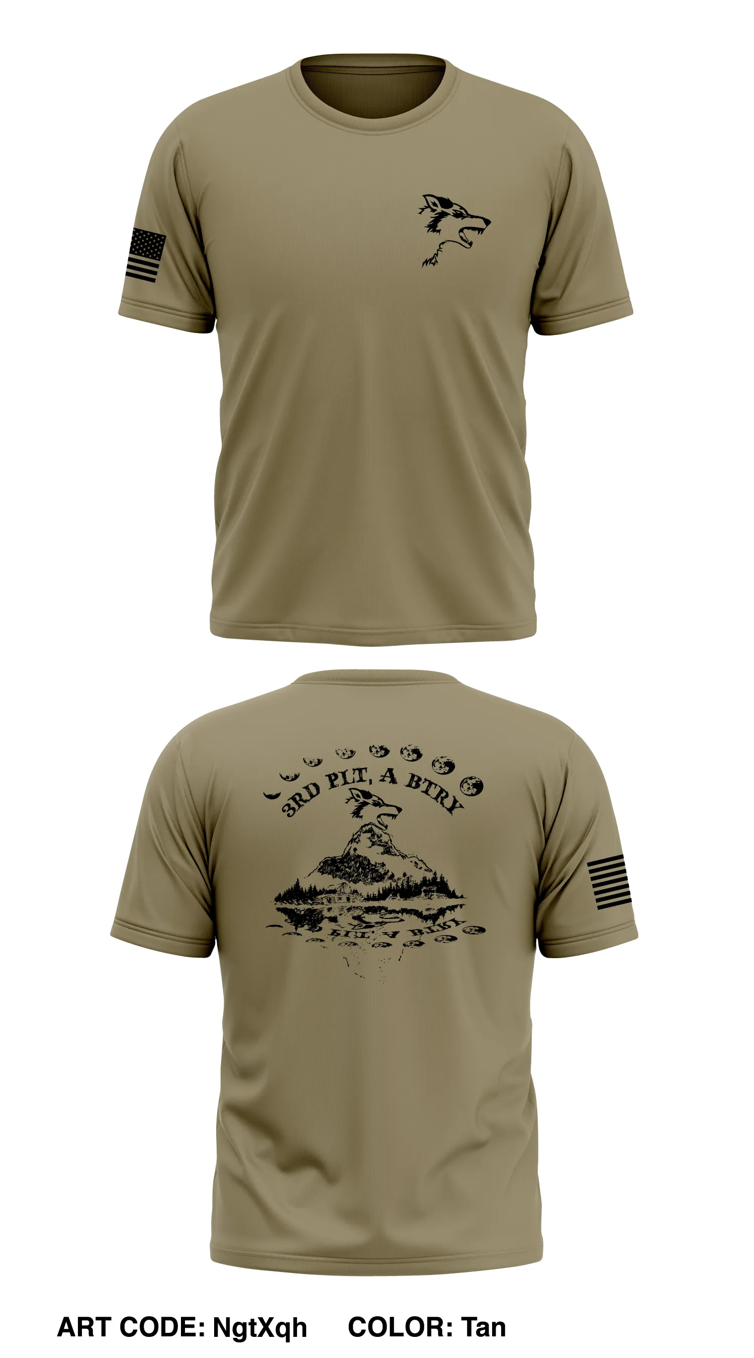 3RD PLT, A BTRY Store 1 Core Men's SS Performance Tee - NgtXqh