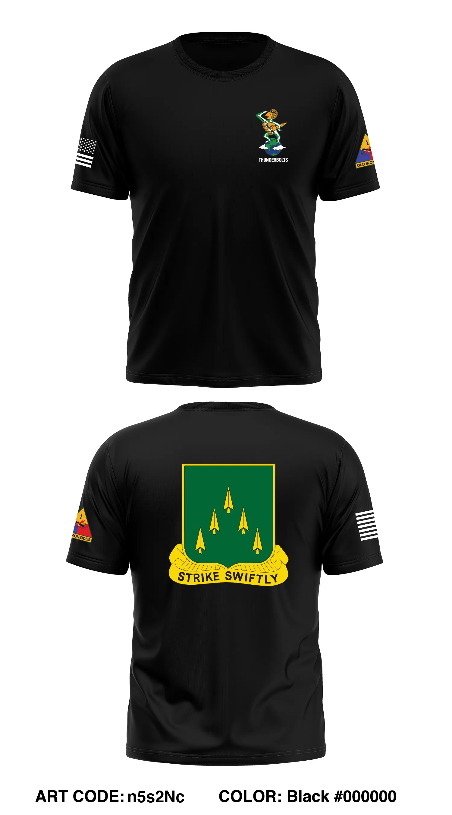4th Battalion, 70th Armored Regiment, 1/1AD Core Men's SS Performance Tee - n5s2Nc