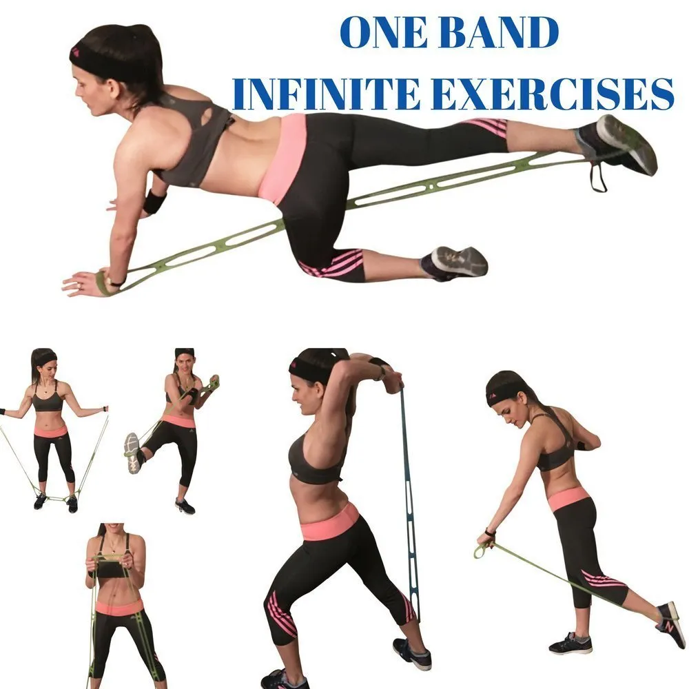 7 Ring Stretch & Resistance Exercise Band Home, Fitness Workout