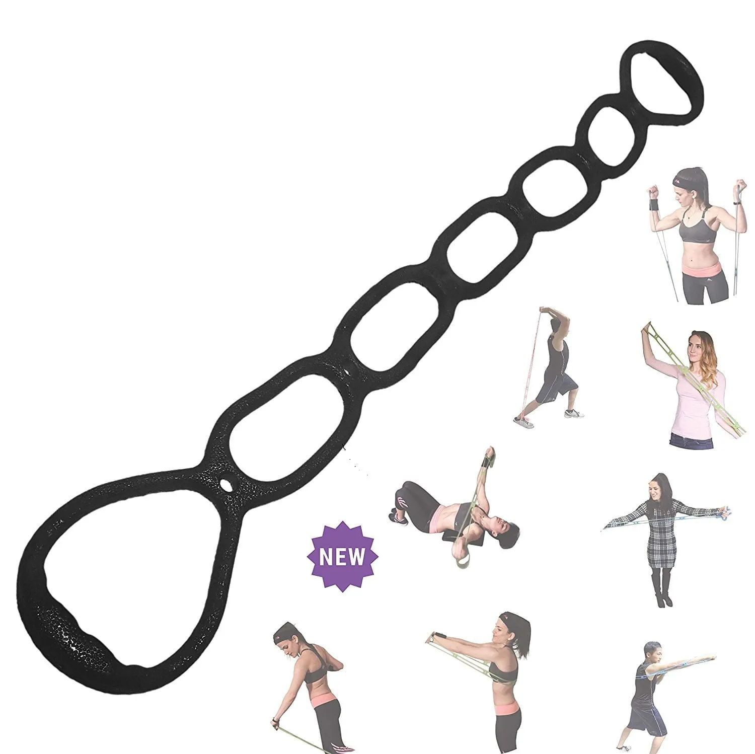 7 Ring Stretch & Resistance Exercise Band Home, Fitness Workout