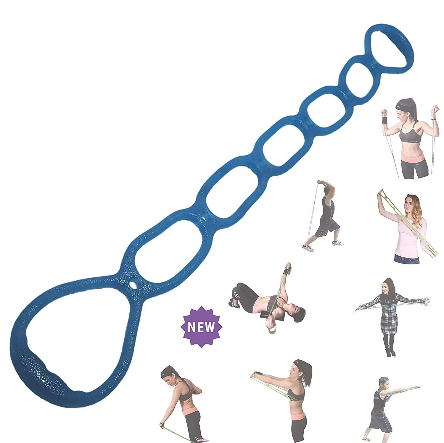 7 Ring Stretch & Resistance Exercise Band Home, Fitness Workout