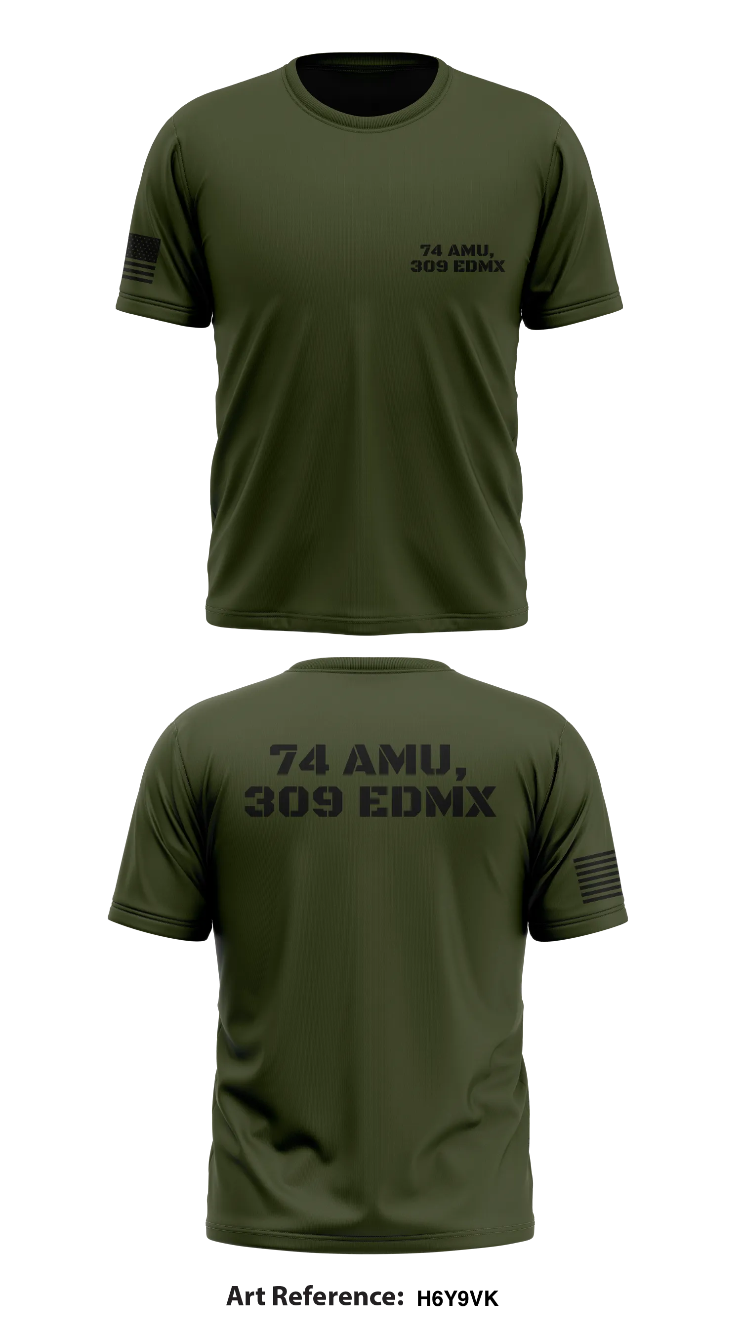 74 AMU, 309 EDMX Store 1 Core Men's SS Performance Tee - H6Y9vk
