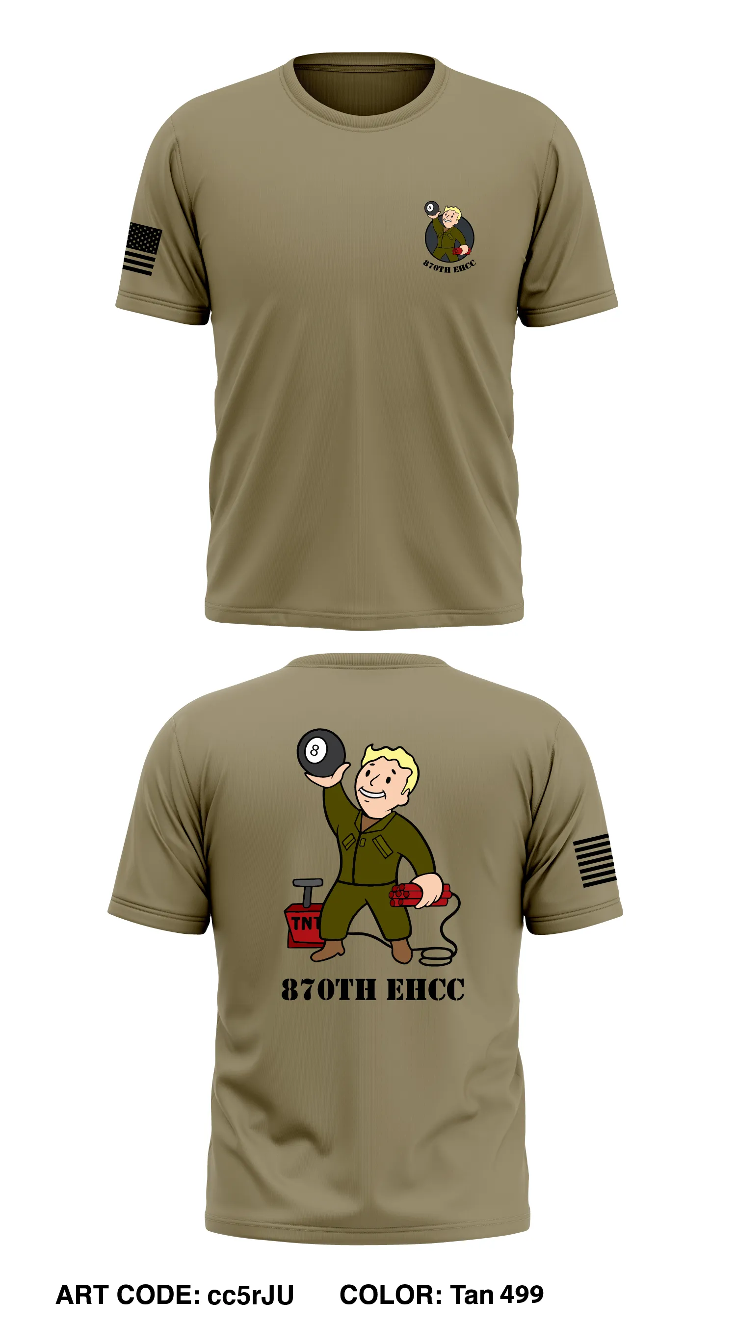 870th EHCC Store 1 Core Men's SS Performance Tee - cc5rJU