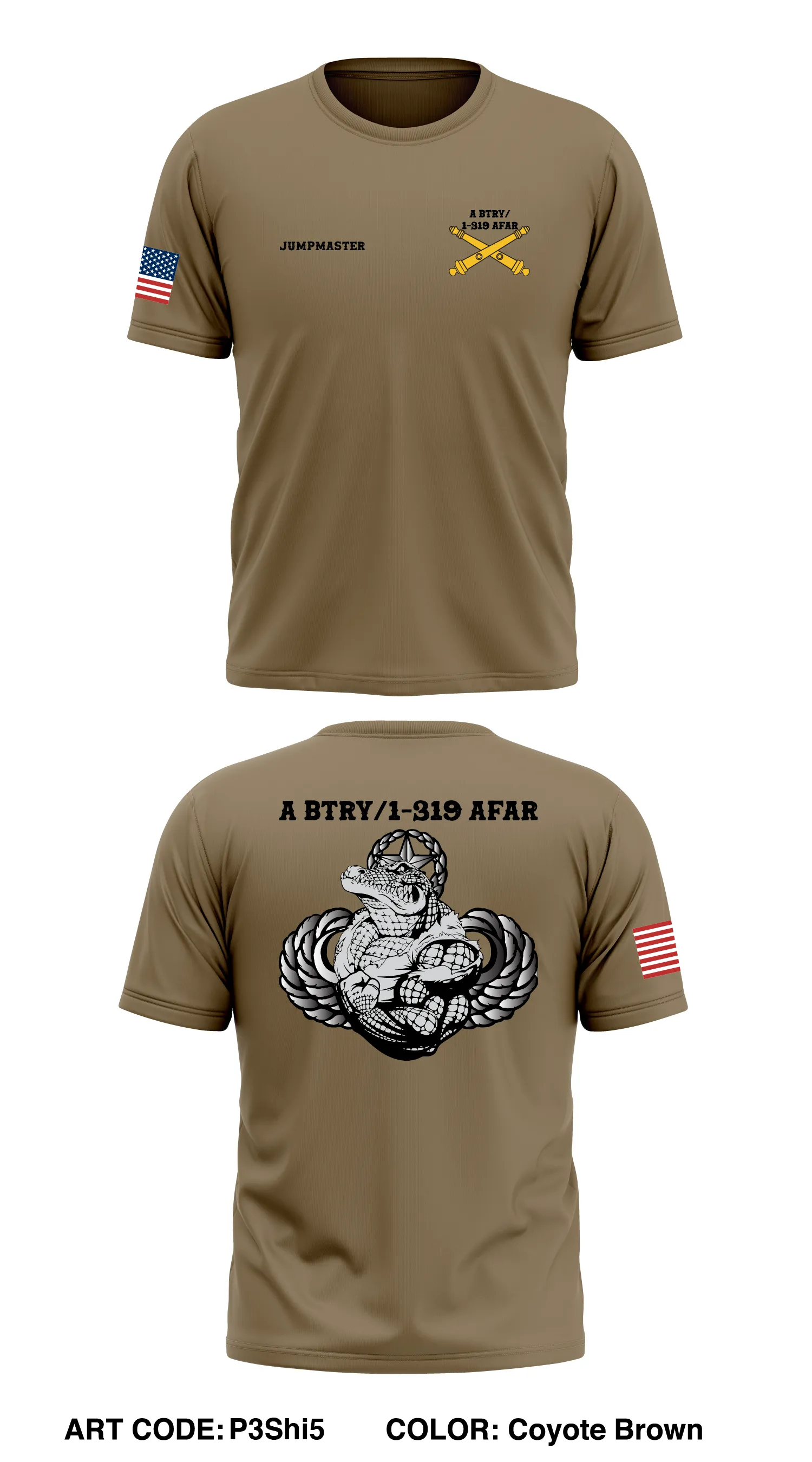 A BTRY/1-319 AFAR Store 1 Core Men's SS Performance Tee - P3Shi5