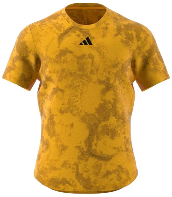 ADIDAS Paris Mens Freelift Badminton T-Shirt - Gold / Yellow
