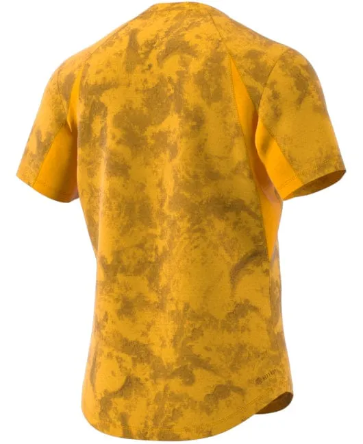 ADIDAS Paris Mens Freelift Badminton T-Shirt - Gold / Yellow