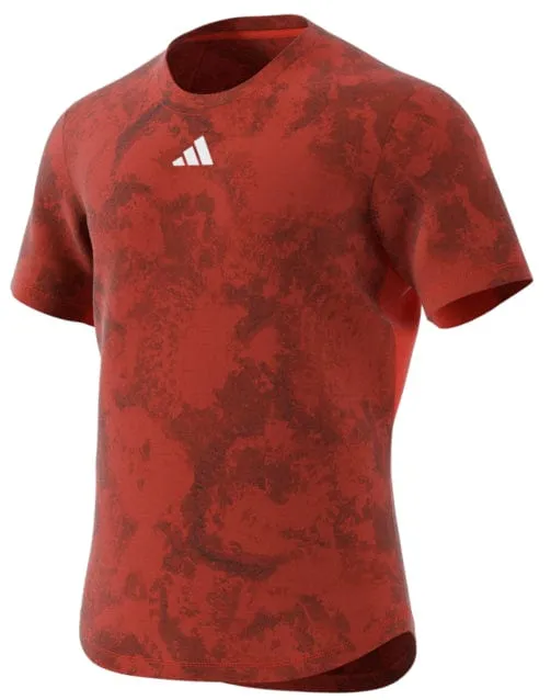 ADIDAS Paris Mens Freelift Badminton T-Shirt - Red