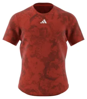 ADIDAS Paris Mens Freelift Badminton T-Shirt - Red