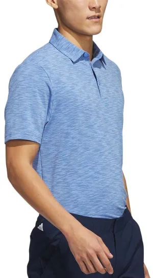 adidas Space Dye Short Sleeve Mens Golf Polo Shirt - Blue