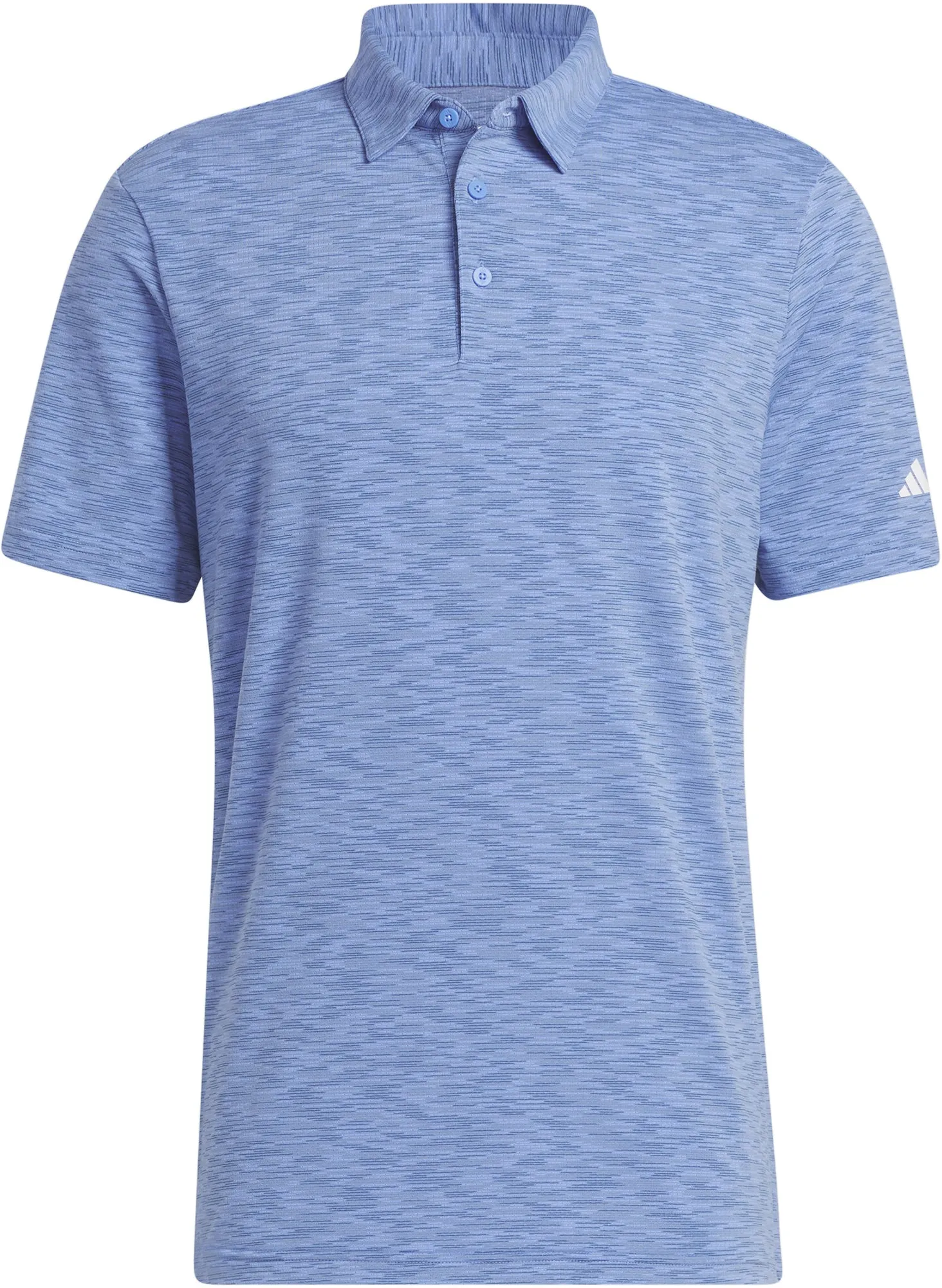 adidas Space Dye Short Sleeve Mens Golf Polo Shirt - Blue