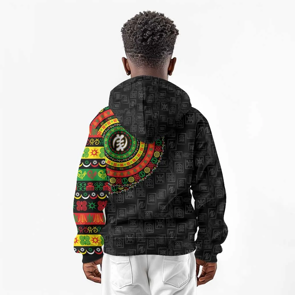 Adinkra Symbols Kid Hoodie African Culture DT02