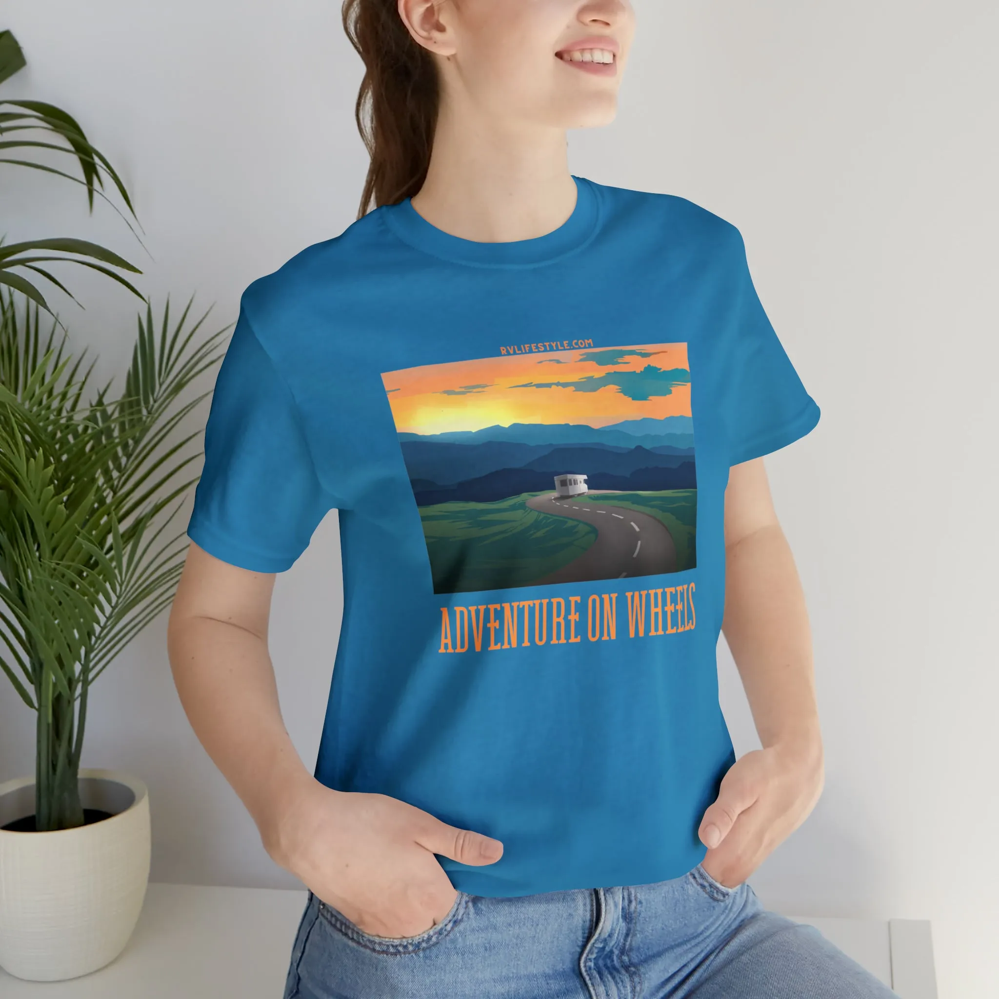 Adventure on Wheels - Unisex Jersey Short Sleeve Tee