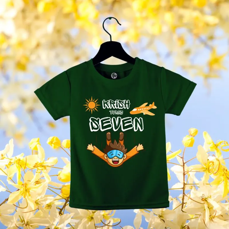 Adventure Theme Customized T-Shirt for 7th Birthday | Seventh Birthday