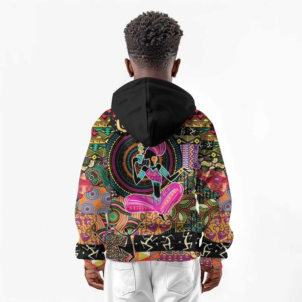 African Women Ethnic Motifs Kid Hoodie LT9