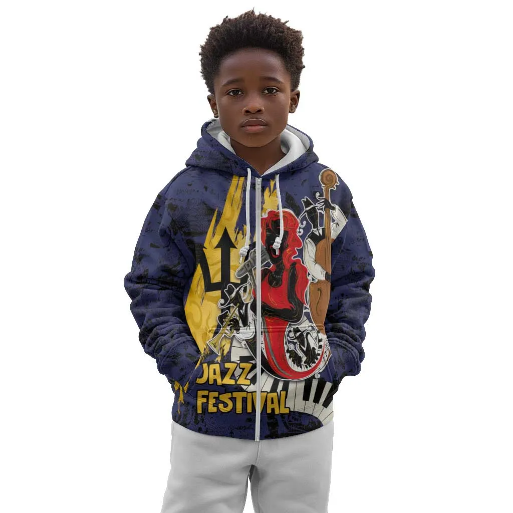 Afro-Barbados Jazz Festival Kid Hoodie Abstract Jazz Art LT03