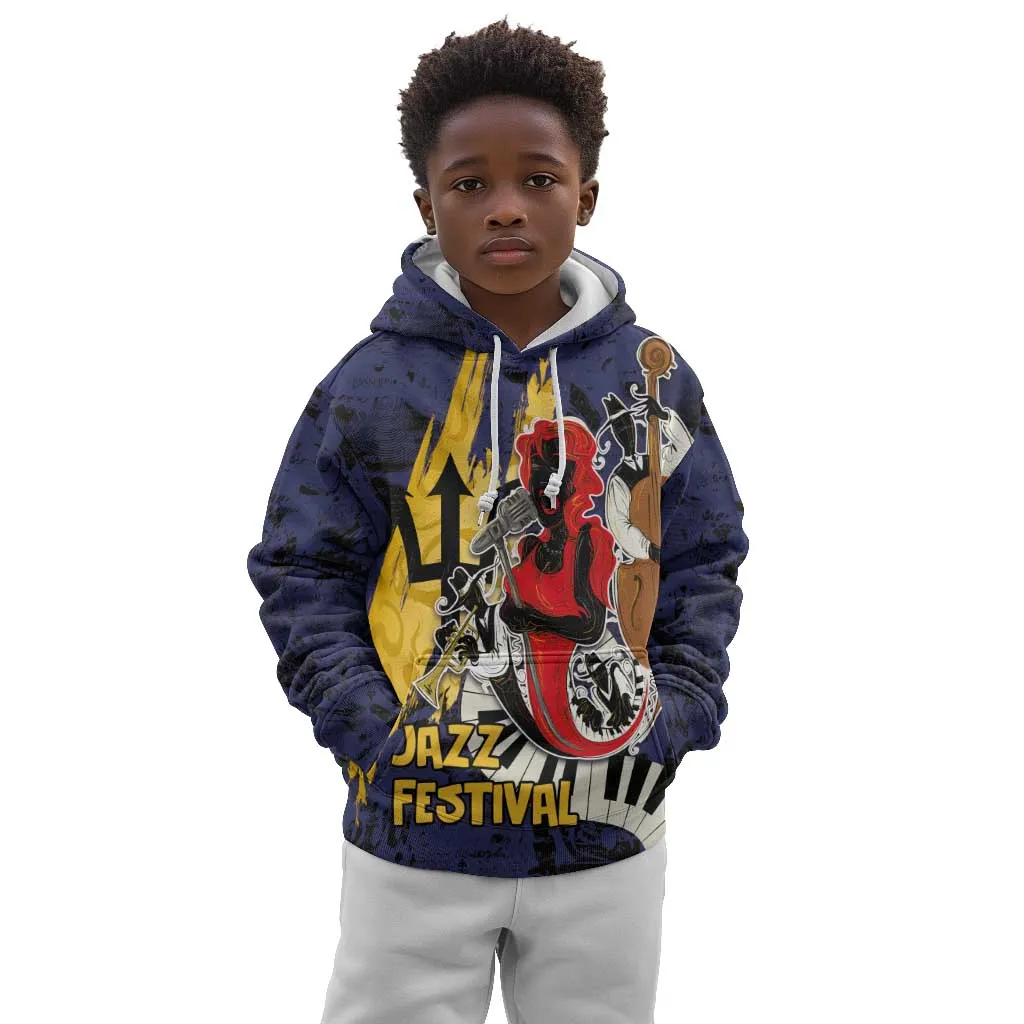 Afro-Barbados Jazz Festival Kid Hoodie Abstract Jazz Art LT03