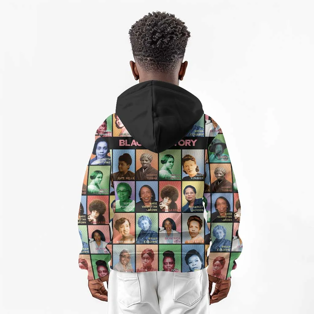 Afro Black Herstory Kid Hoodie African Women History DT03