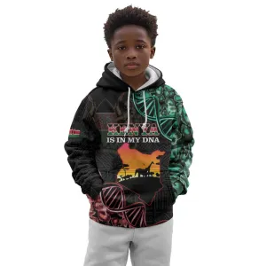 Afro Kenya Kid Hoodie Kenyan Is In My DNA - Jamhuri Day LT14