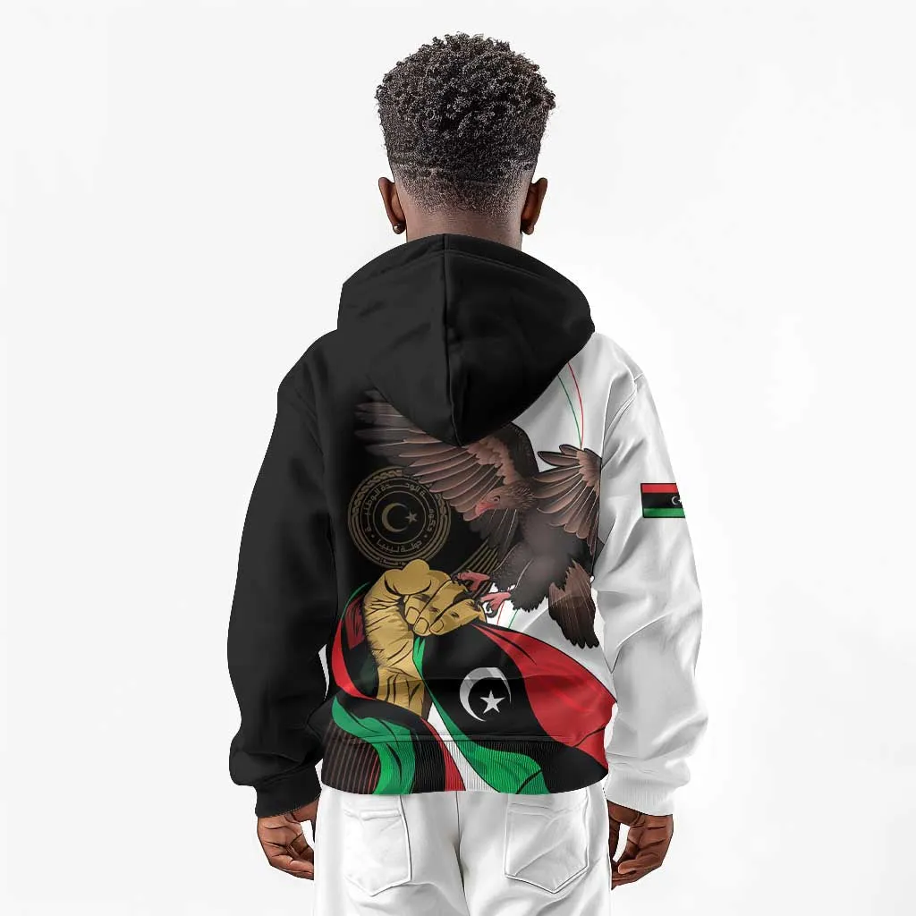 Afro Libya Kid Hoodie Arabian Eagle - Independence Day LT15