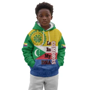 Afro Paisley Udzima wa Komori Kid Hoodie Comoros Is In My DNA LT14