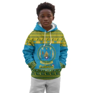 Afro Rwanda Christmas Kid Hoodie Noheli Nziza Coat Of Arms - African Pattern LT15