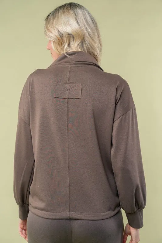 Air Scuba Long Sleeve Snap Pullover by White Birch - Olive