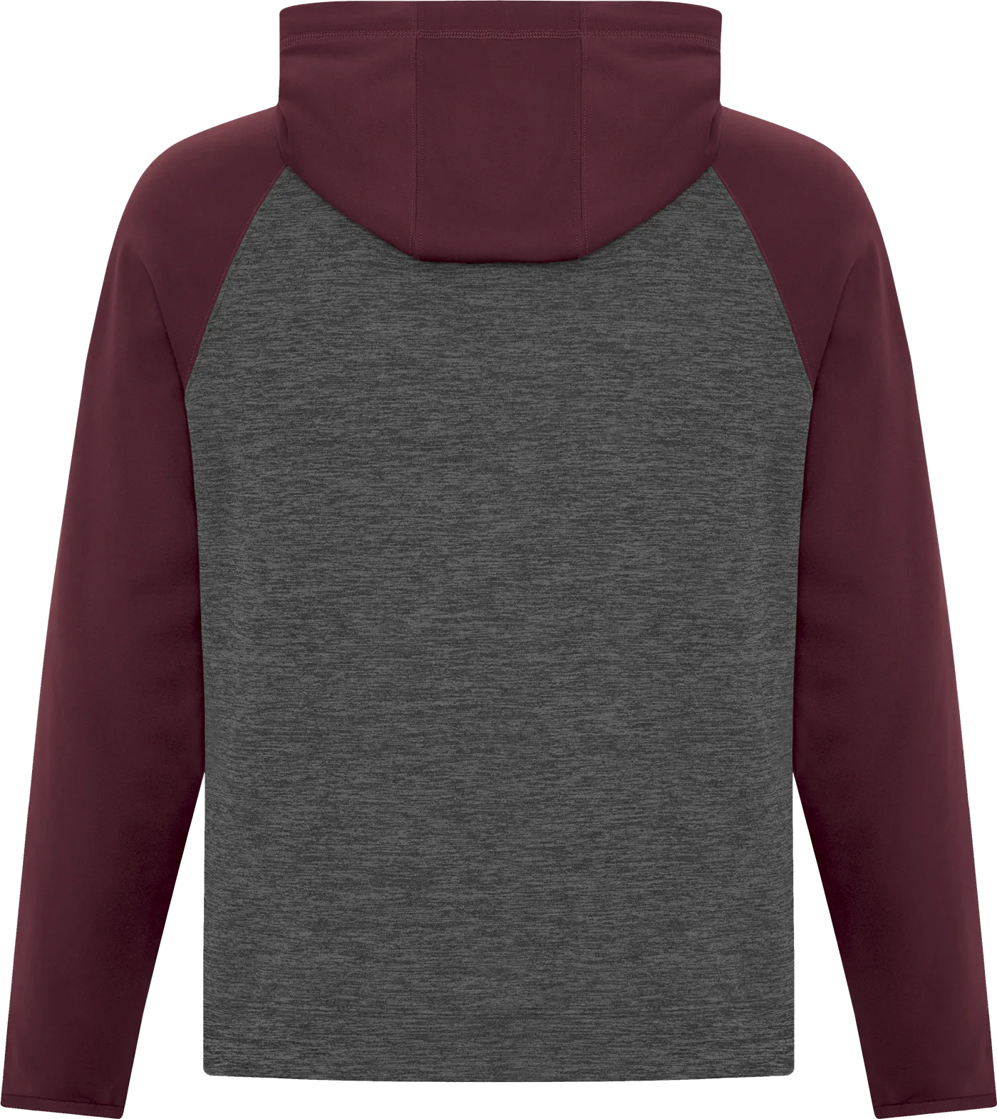 ATC™ Dynamic Heather 2 Tone Polyester Hoodie Charcoal Maroon