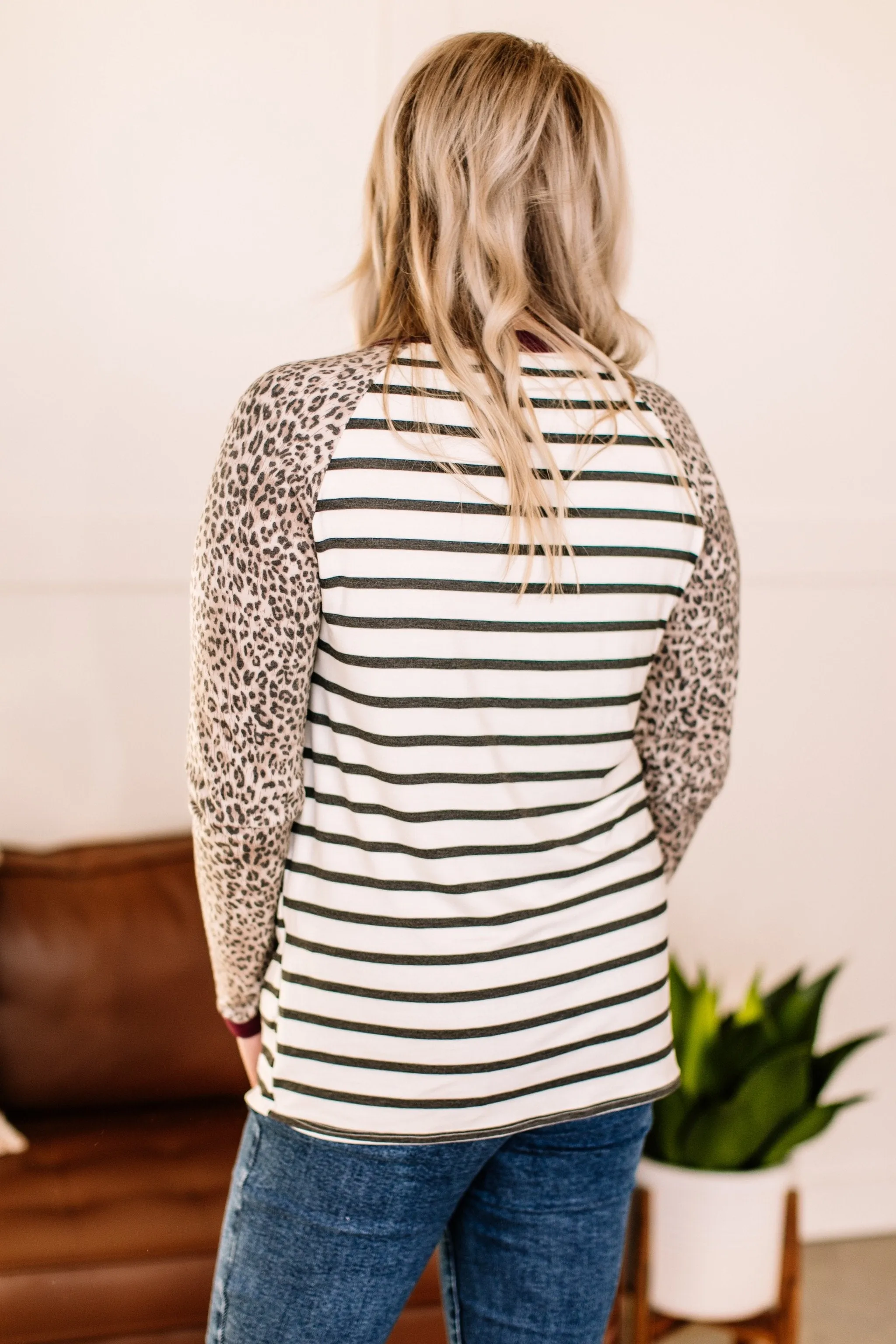 Attitude Adjustment Raglan Leopard Top