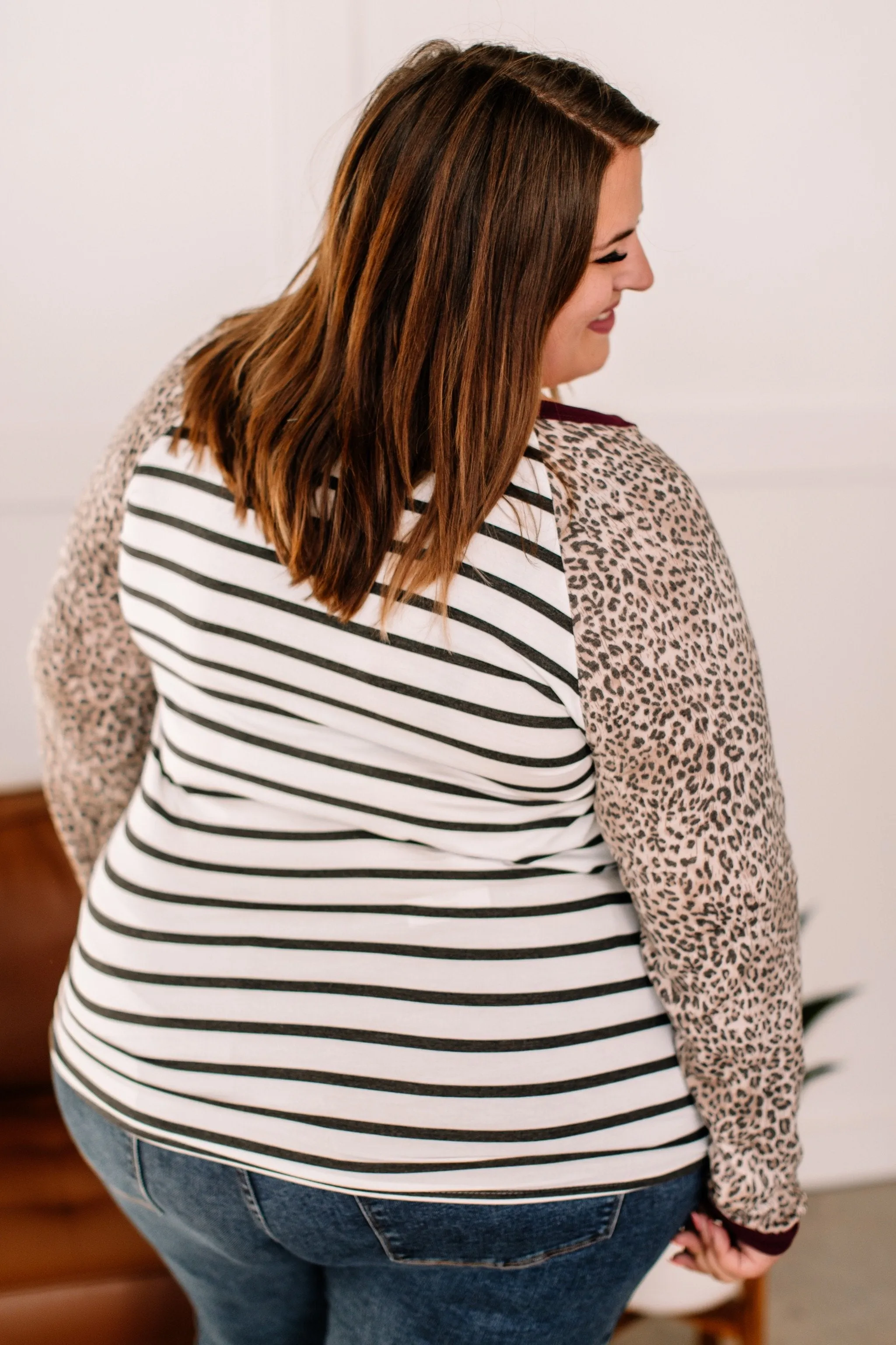 Attitude Adjustment Raglan Leopard Top