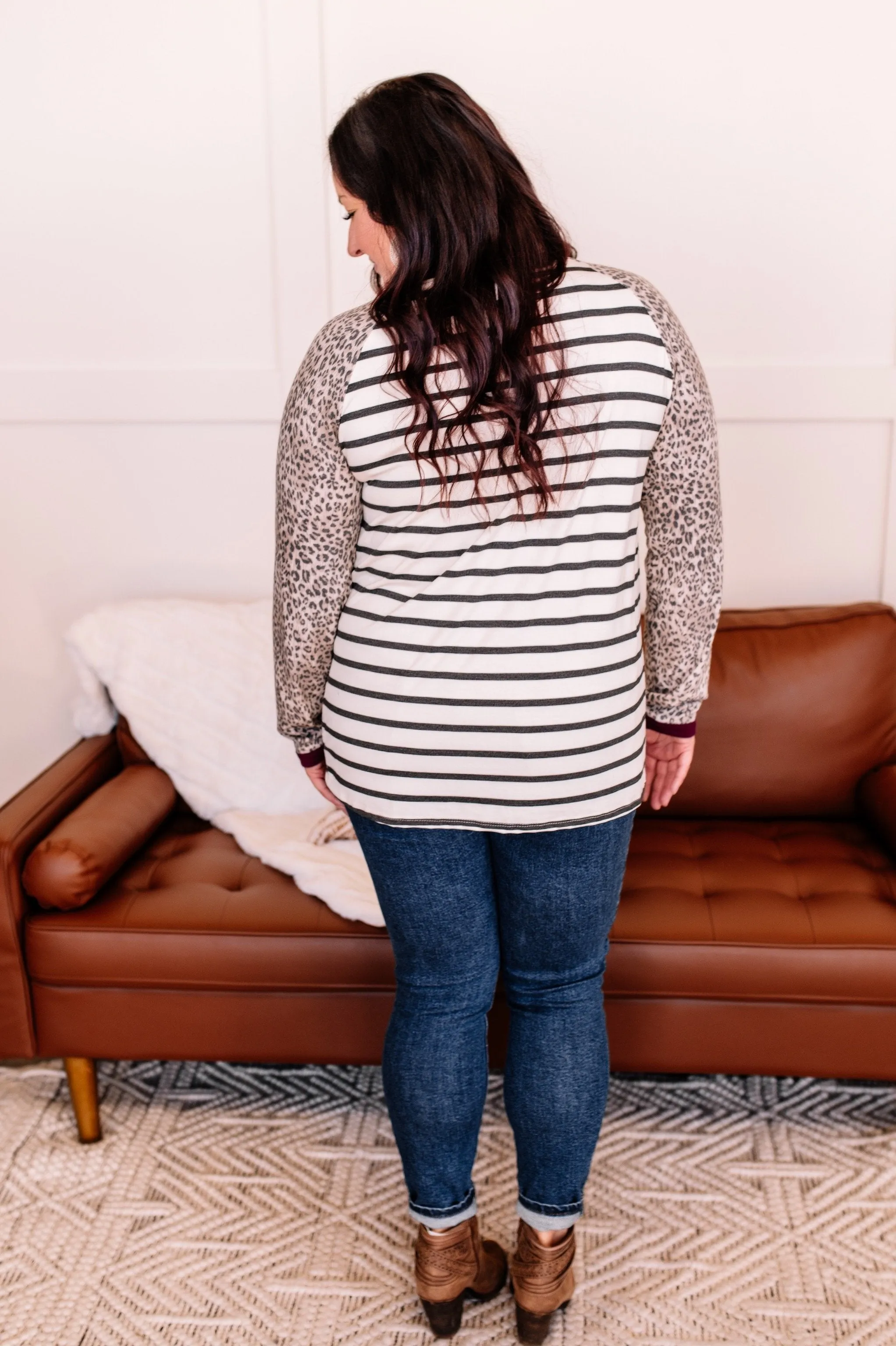 Attitude Adjustment Raglan Leopard Top