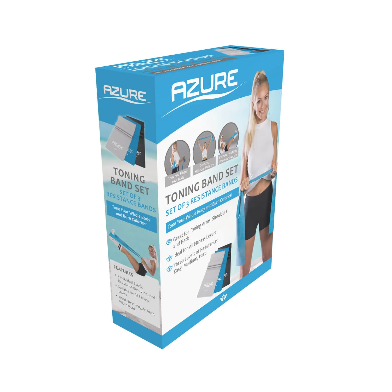 Azure Toning Resistance Band Set of 3