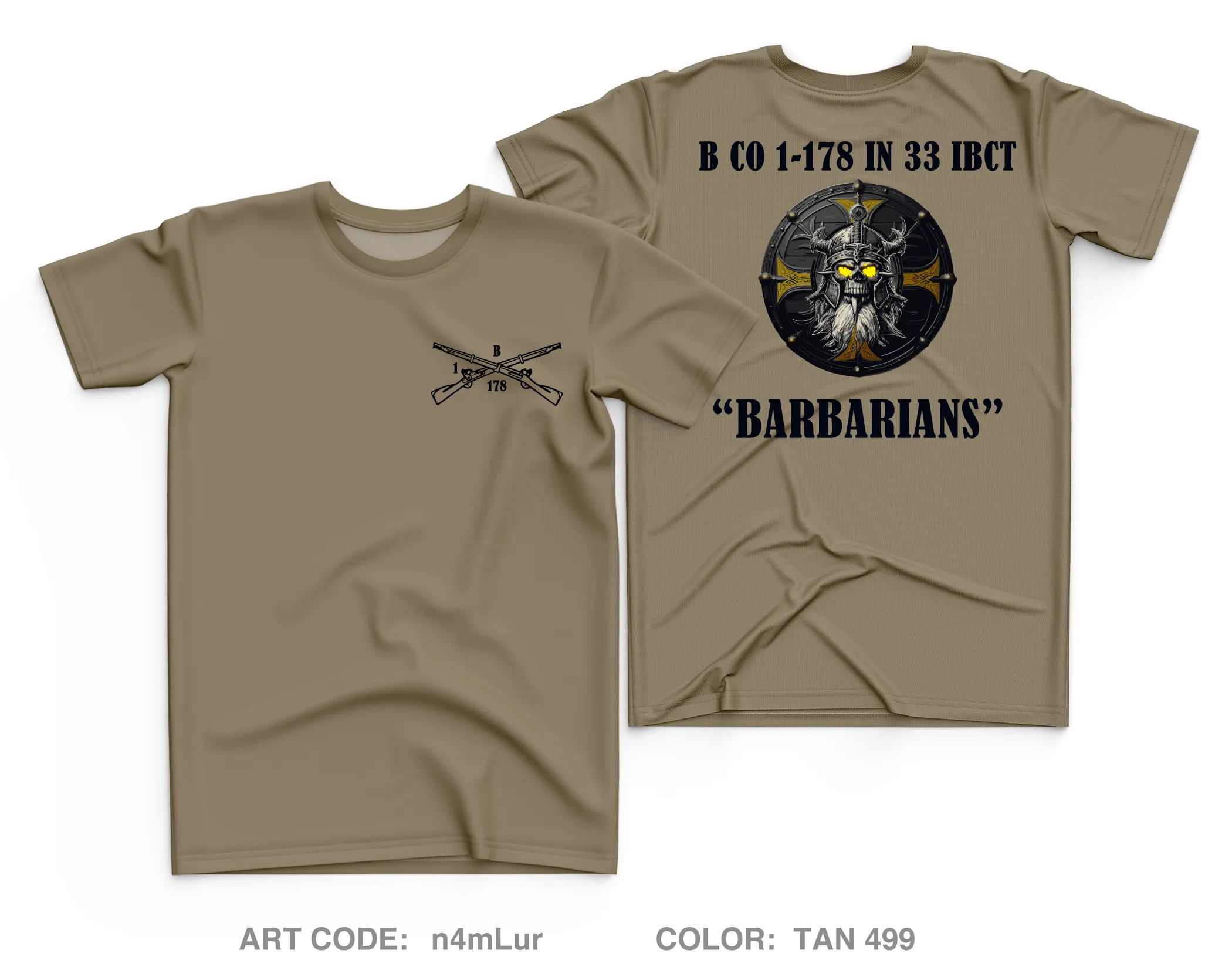 B 1-178th IN Core Men's SS Performance Tee - n4mLur