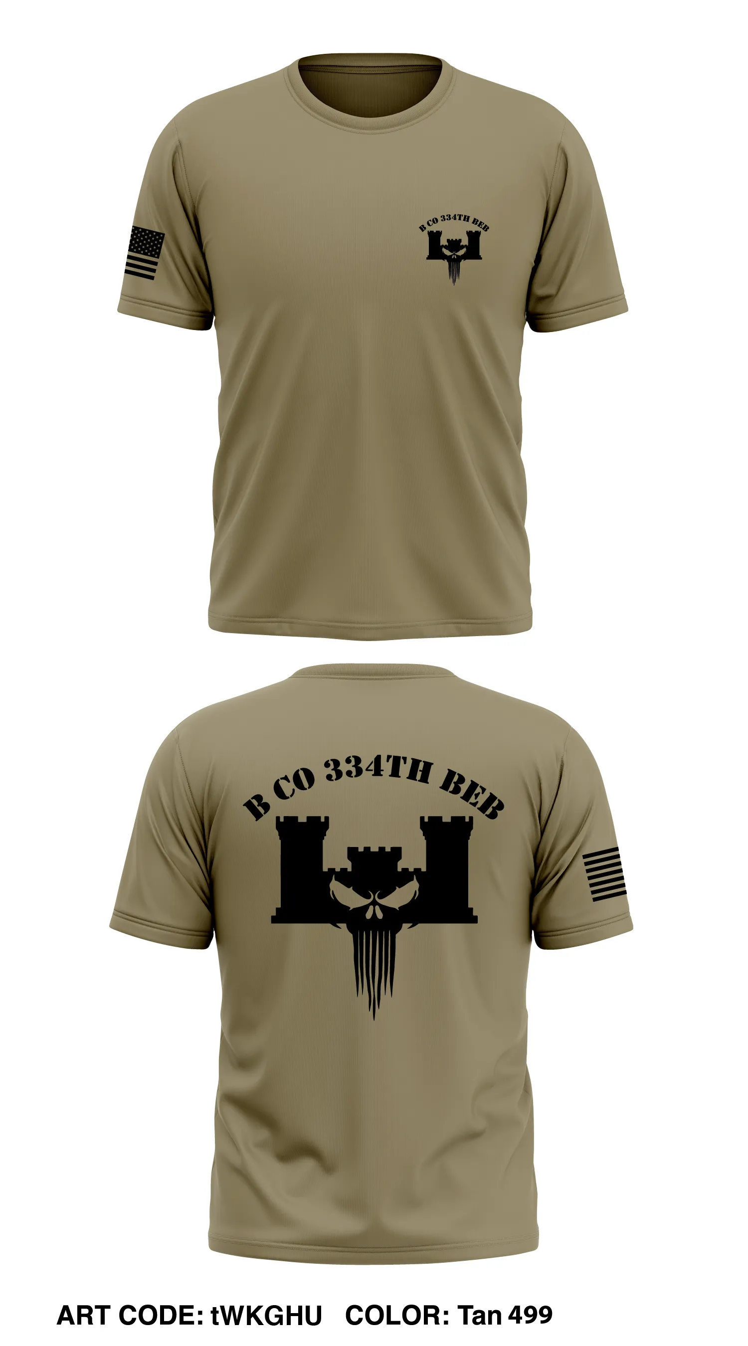 B Co 334th BEB Store 1 Core Men's SS Performance Tee - tWKGHU