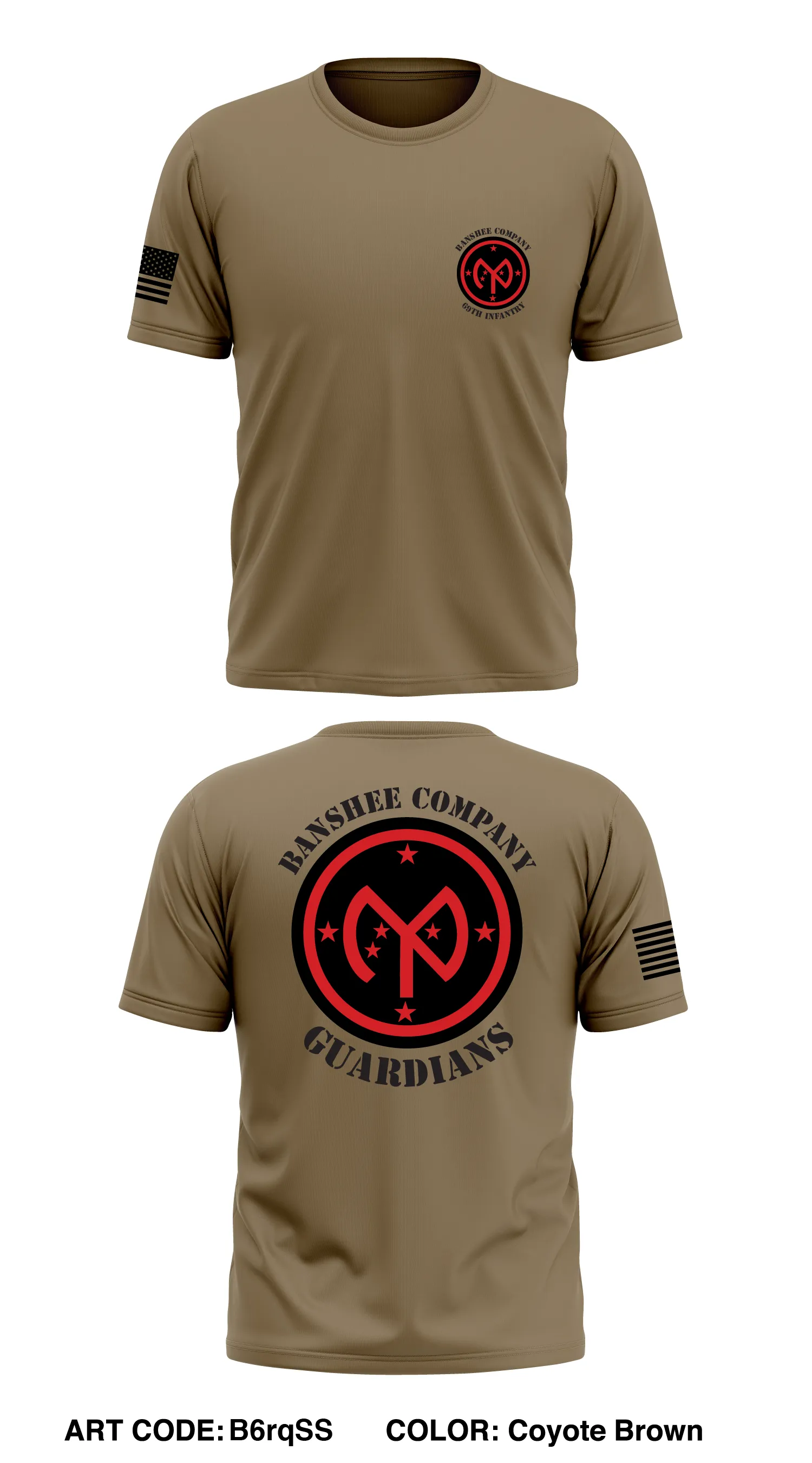 B. Co, 69th INF Store 1 Core Men's SS Performance Tee - B6rqSS