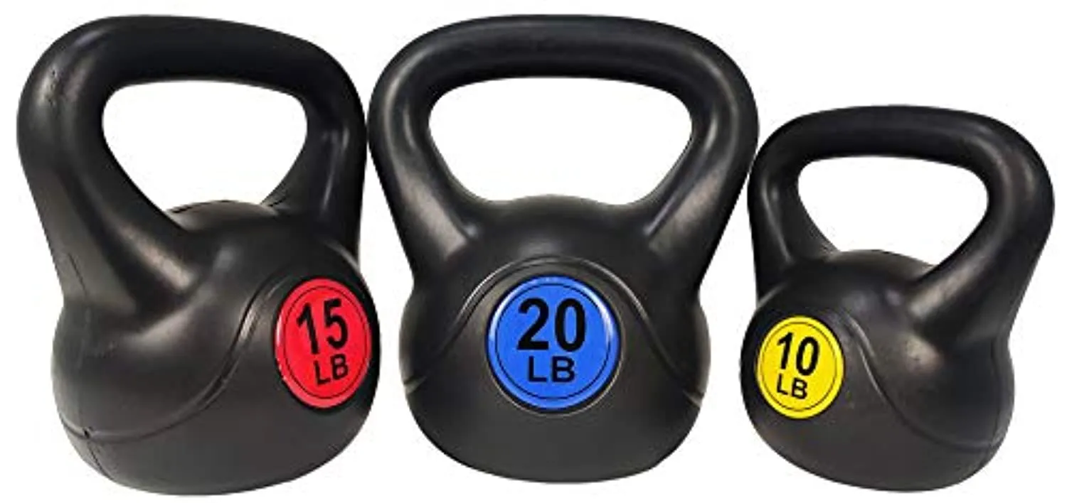 BalanceFrom Wide Grip Kettlebell Exercise Fitness Weight Set