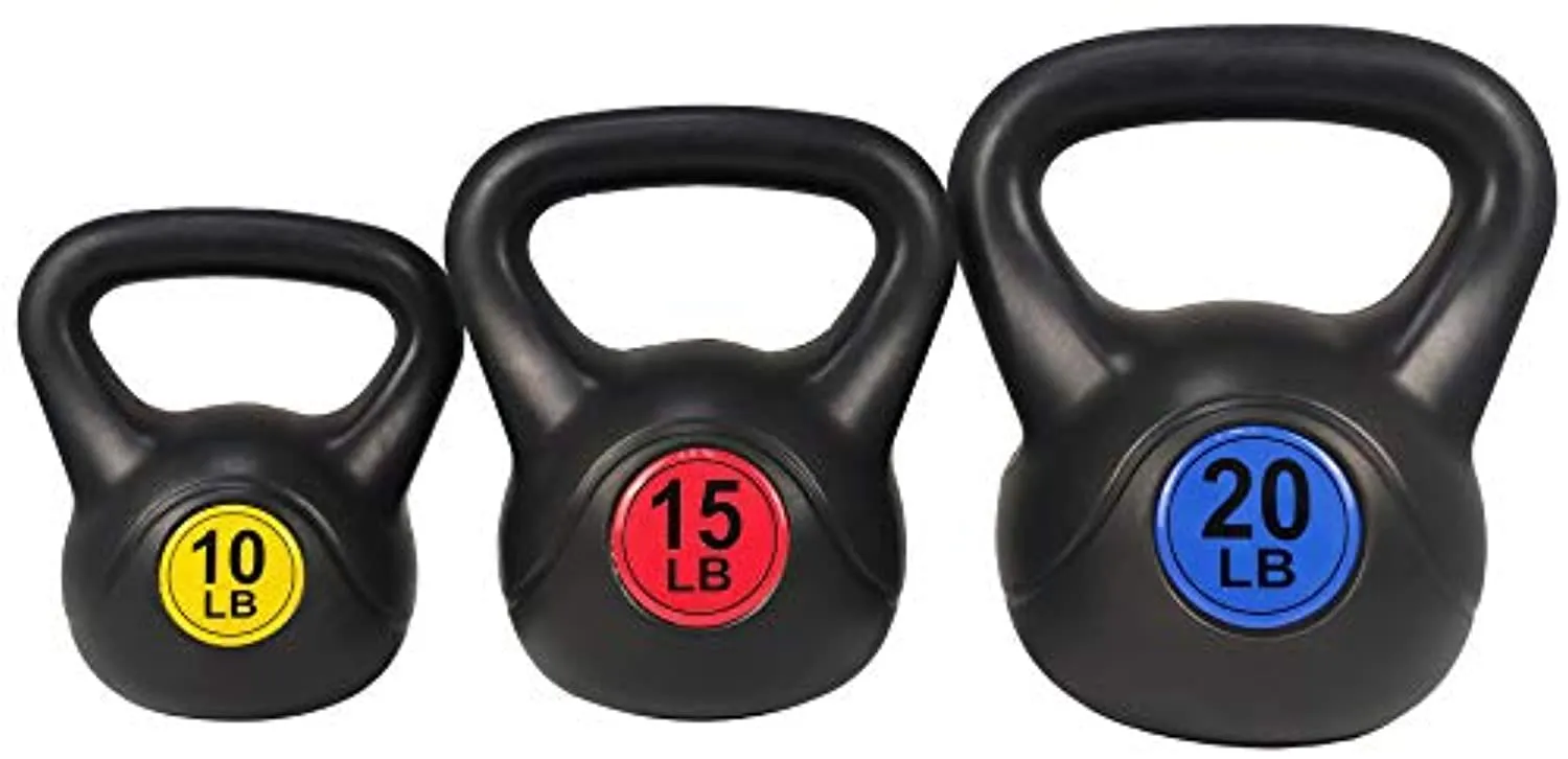 BalanceFrom Wide Grip Kettlebell Exercise Fitness Weight Set