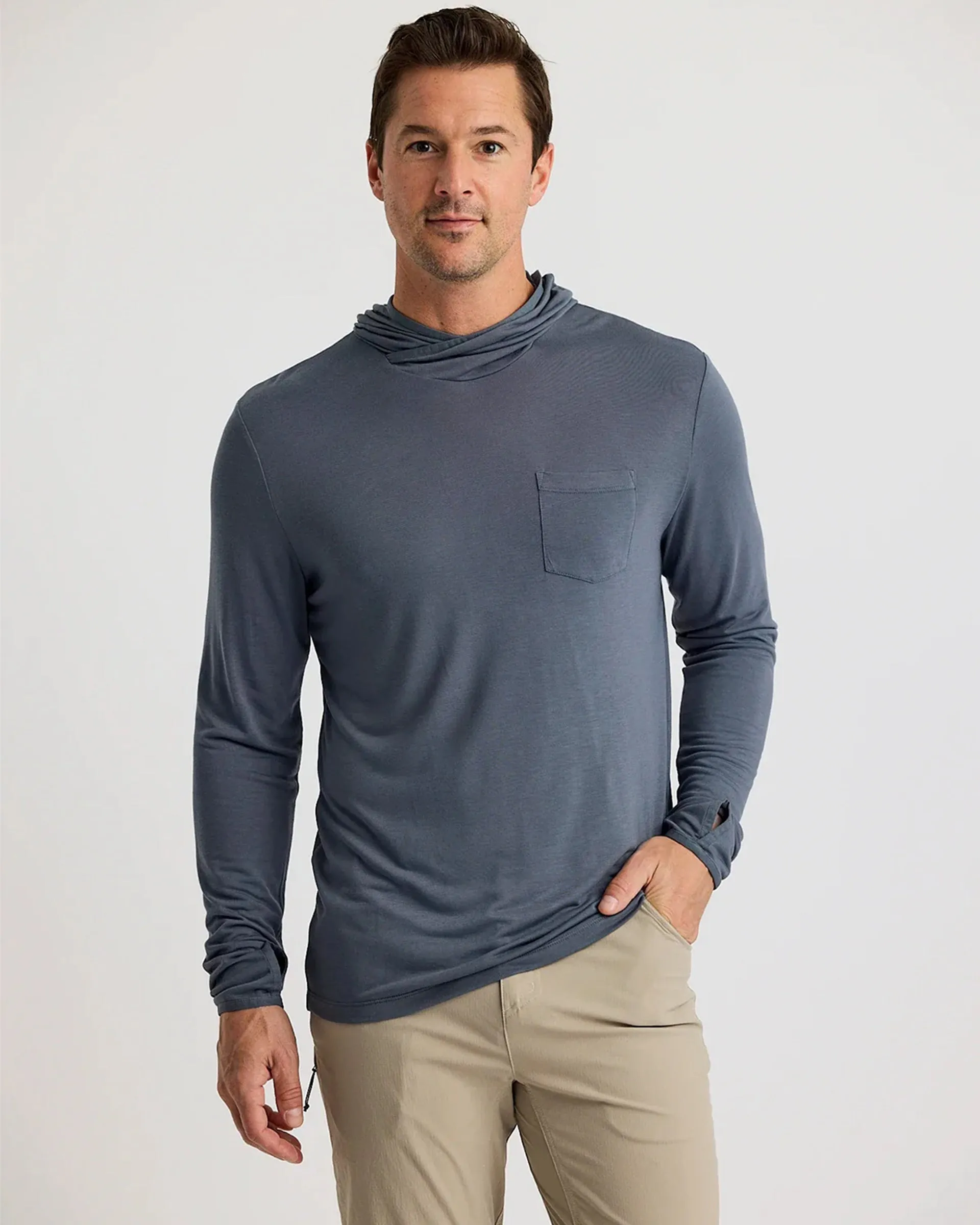Bamboo Lightweight Hoodie - Storm Cloud