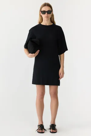 Bassike Waisted SS Tenis Dress - Black