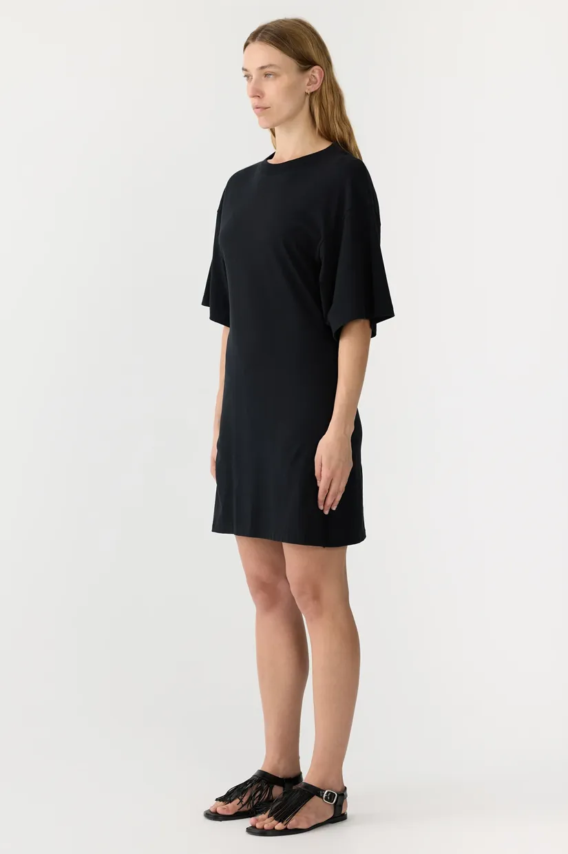 Bassike Waisted SS Tenis Dress - Black