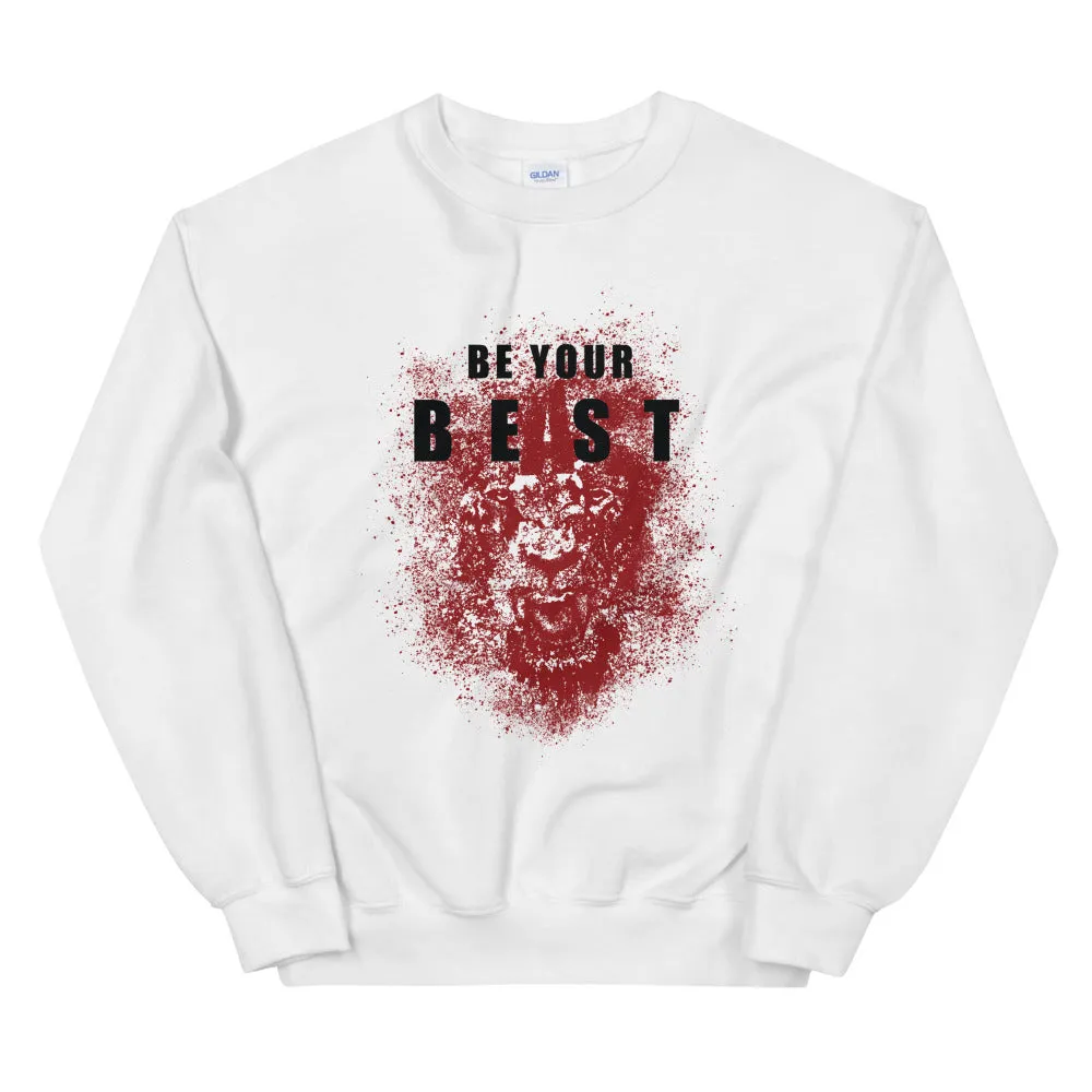 Be Your Beast Lion with ASC logo on back label men's sweatshirt