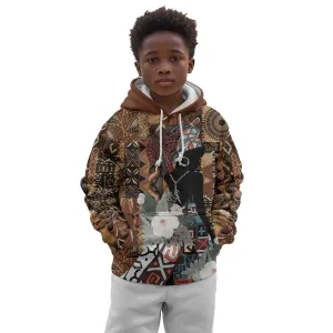 Beautiful Black Woman Kid Hoodie African Tribal Pattern LT9