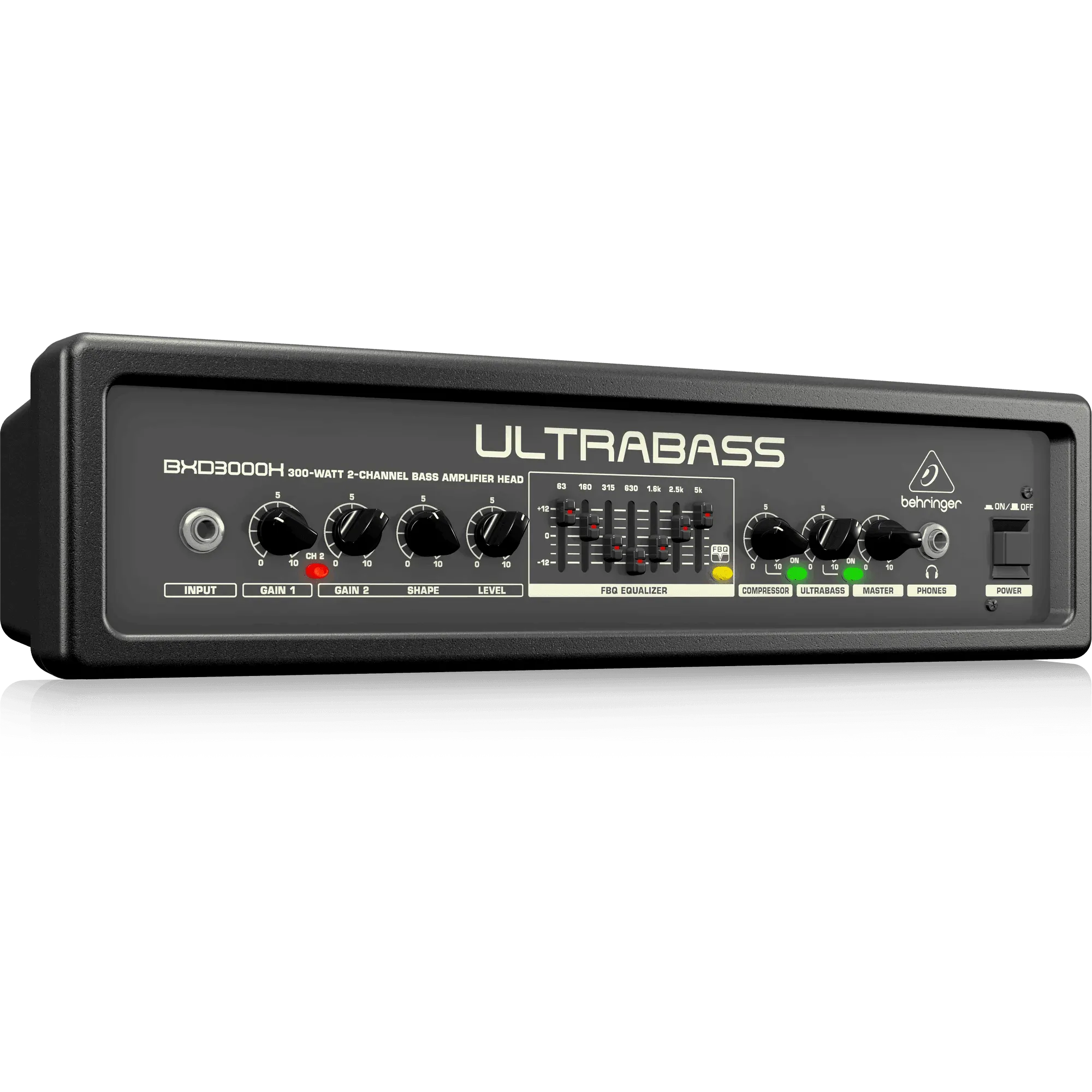 Behringer BXD3000H Ultra-Lightweight 300W 2-Channel Bass Amplifier Head
