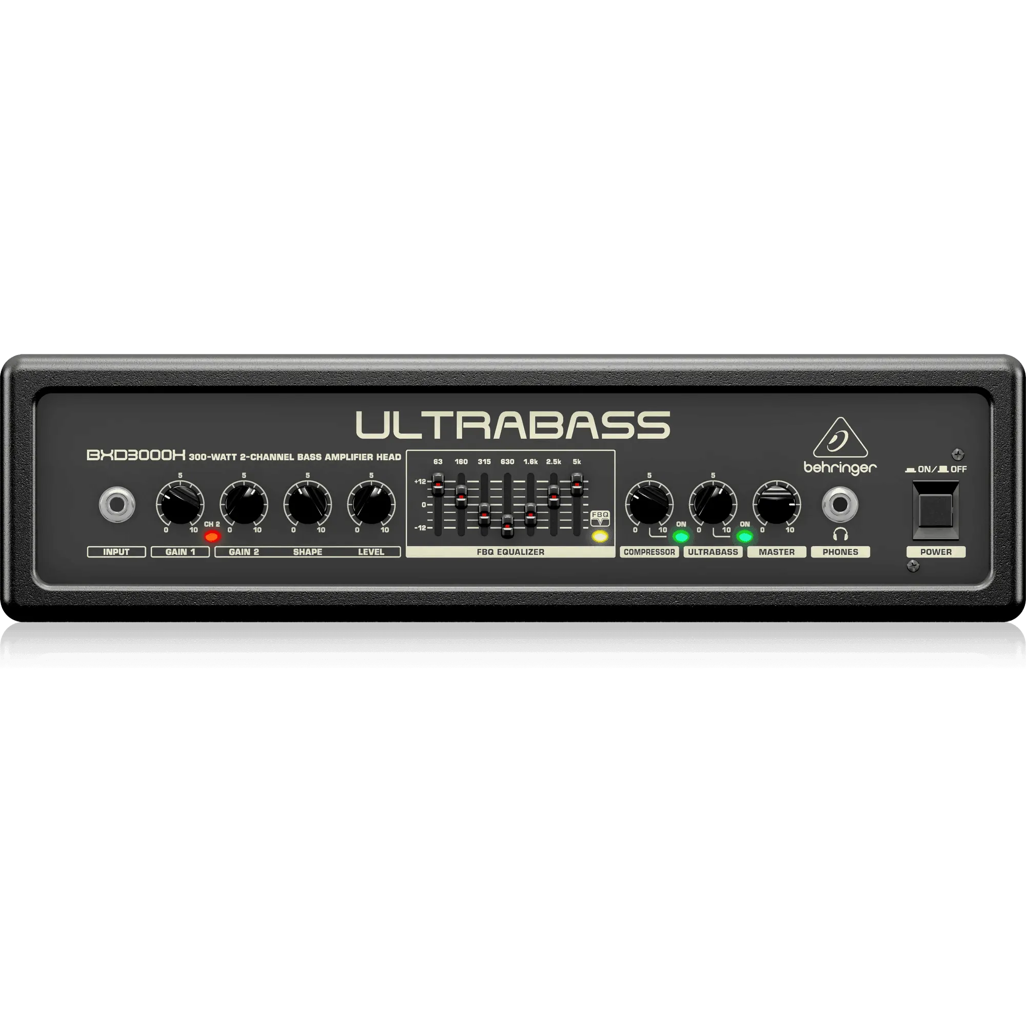 Behringer BXD3000H Ultra-Lightweight 300W 2-Channel Bass Amplifier Head