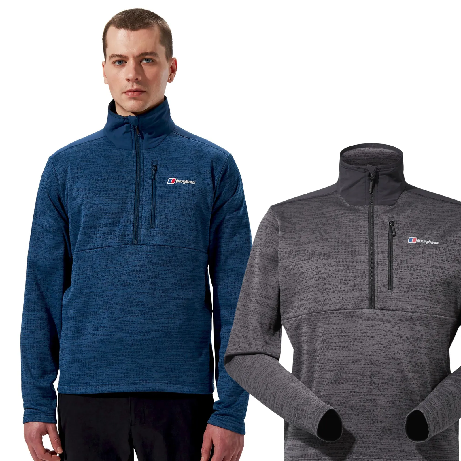 Berghaus Mens Thraskii Half Zip Moisture Wicking Fleece